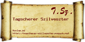 Tagscherer Szilveszter névjegykártya