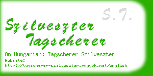 szilveszter tagscherer business card